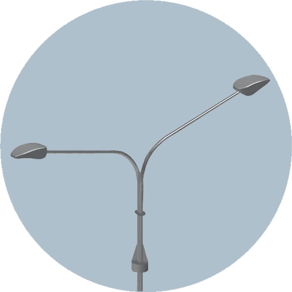 Консольный кронштейн двухрожковый К73-1,0-2,0-1-1