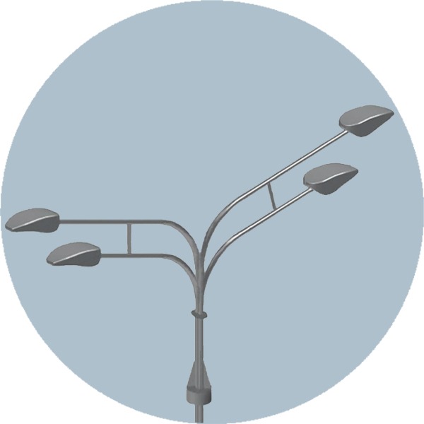 Консольный кронштейн четырёхрожковый К8-3,0-2,0-1-1