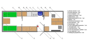 Чертеж Вагон-дом офис 8000х2500 мм